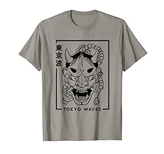 Demone Giapponese Hannya Oni Maschera Disegnata Minimalistic Giappone Art Maglietta usato  Spedito ovunque in Italia 