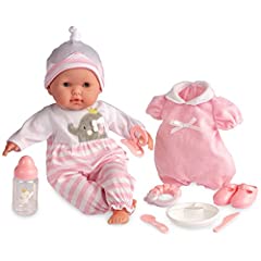Jc Toys – Bambola neonato naturale, 38 cm, corpo morbido, con accessori Il vestito può cambiare usato  Spedito ovunque in Italia 