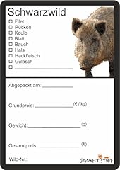 Wildbret etiketten zur gebraucht kaufen  Wird an jeden Ort in Deutschland