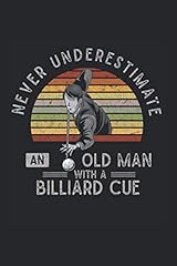 Notebook: Vintage Old Man Billard Cue Snooker Pool for sale  Delivered anywhere in UK