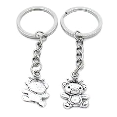 Used, 50 Pieces Metal Antique Silver Color Keychains Keyrings for sale  Delivered anywhere in Canada