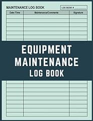 Equipment maintenance log for sale  Delivered anywhere in UK