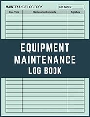 Equipment maintenance log for sale  Delivered anywhere in UK