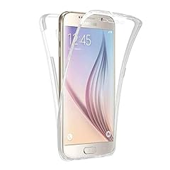 COPHONE Custodia per Samsung Galaxy S6 360°Full Body Cover Trasparente Silicone Case Molle di TPU Trasparente Sottile Protezione per Galaxy S6, usato usato  Spedito ovunque in Italia 