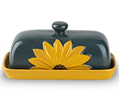 Sunflower butter dish for sale  Delivered anywhere in UK