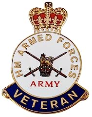 Veterans pin badge for sale  Delivered anywhere in UK