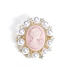 Rhinestone pearl cameo for sale  Delivered anywhere in USA 