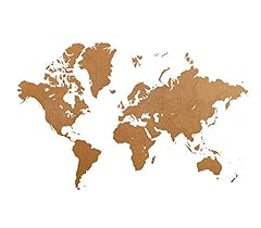 Inwood World MAP XXL - Mappa del mondo in legno di alta qualità, 3 mm, 268 x 170 cm, marrone (XXL), decorazione da parete usato  Spedito ovunque in Italia 