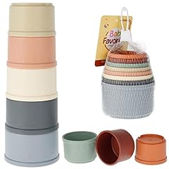 8pcs stacking cups for sale  Delivered anywhere in UK