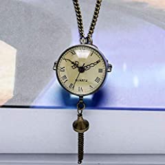 Classic Pocket Watch Antique Vintage Big Glass Ball Bull Eye Necklace Quartz Watch Creative Gift Clock Birthday New Year Gift for sale  Delivered anywhere in Canada
