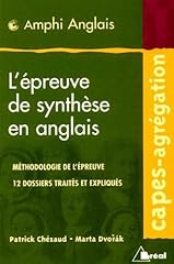 épreuve synthèse anglais d'occasion  Livré partout en France