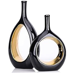 Black gold vase for sale  Delivered anywhere in UK