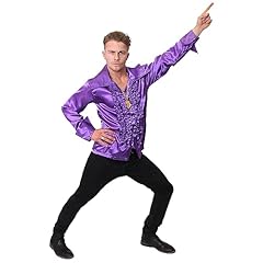 Purple disco shirt for sale  Delivered anywhere in UK