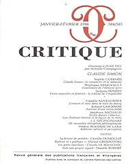 Revue critique numéros d'occasion  Livré partout en France