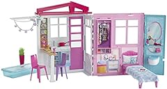 Barbie Dollhouse, Portable 1-Story Playset with Pool for sale  Delivered anywhere in USA 