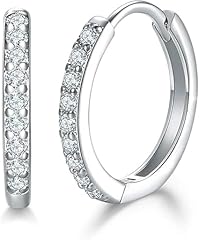 Silver hoop earrings for sale  Delivered anywhere in UK