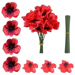 60pcs red poppy for sale  Delivered anywhere in UK