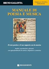 Manuale poesia musica. usato  Spedito ovunque in Italia 