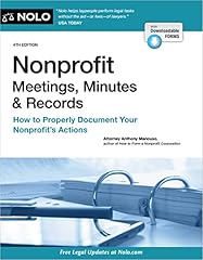 Nonprofit meetings minutes for sale  Delivered anywhere in USA 