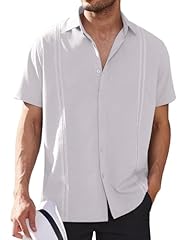 Coofandy men guayabera for sale  Delivered anywhere in USA 