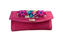 Flowers embroidered fuchsia for sale  Delivered anywhere in USA 