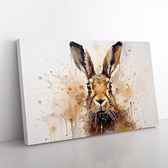 Hare watercolour canvas for sale  Delivered anywhere in UK