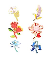 Flower enamel brooch for sale  Delivered anywhere in USA 
