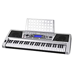 AW 61 Key Electric Keyboard Organ LCD Screen MIDI Silver for sale  Delivered anywhere in Canada