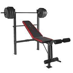 Used, CAP Strength Standard Bench with 100 lb Weight Set, for sale  Delivered anywhere in USA 