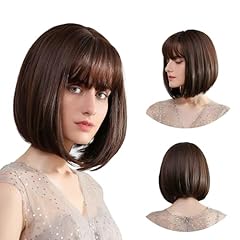 Brown bob wig for sale  Delivered anywhere in UK