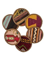 Kilim fabric coaster for sale  Delivered anywhere in USA 