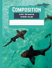Shark composition notebook for sale  Delivered anywhere in UK