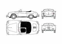 Photo blueprint porsche for sale  Delivered anywhere in UK