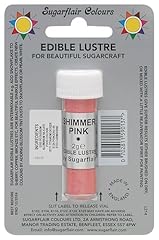 Sugarflair shimmer pink for sale  Delivered anywhere in UK