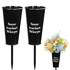 Metal cemetery vases for sale  Delivered anywhere in UK