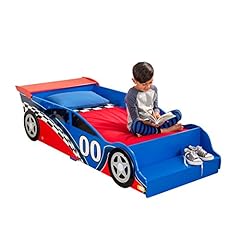 KidKraft Wooden Racecar Toddler Bed with Built-In Bench for sale  Delivered anywhere in USA 