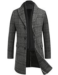 Coofandy plaid trench for sale  Delivered anywhere in USA 