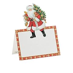 Used, Caspari Lynn Haney Santa Die-Cut Place Cards, 24 Included for sale  Delivered anywhere in USA 