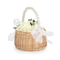 Wicker flower girl for sale  Delivered anywhere in USA 