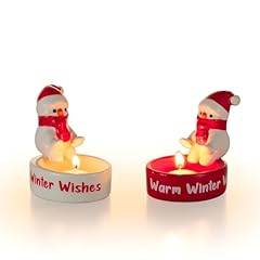 Snowman candle holder for sale  Delivered anywhere in USA 