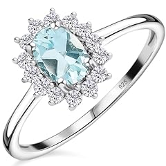 Tjc aquamarine halo for sale  Delivered anywhere in UK