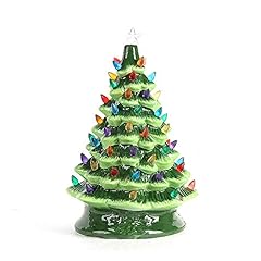 INFILM Green Ceramic Xmas Tree, Tabletop Xmas Decor Mini Night Light for sale  Delivered anywhere in Canada