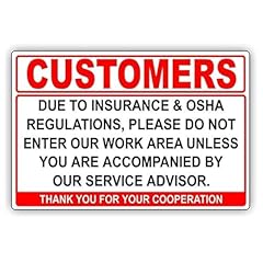 Warning sign customers for sale  Delivered anywhere in USA 