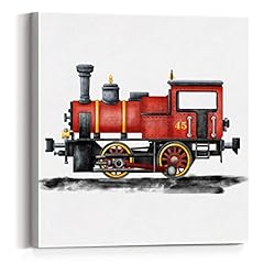 Watercolor train canvas for sale  Delivered anywhere in USA 