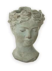 Exner VALO, Vaso per piante a forma di testa di donna, in ceramica, stile classico, colore: grigio usato  Spedito ovunque in Italia 