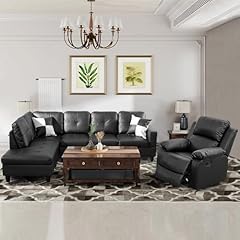 Sienwiey leather sectional for sale  Delivered anywhere in USA 