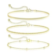3pcs gold bracelet for sale  Delivered anywhere in UK