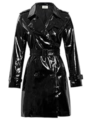 Womens patent trench for sale  Delivered anywhere in UK