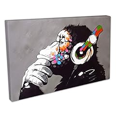 Aurora inc Framed Canvas Prints Banksy DJ Monkey Canvas for sale  Delivered anywhere in UK