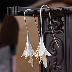 Long flower earrings for sale  Delivered anywhere in UK